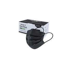 50 mascarillas desechables pequeñas de seguridad para la cara con 3 capas, tamaño pequeño, color negro