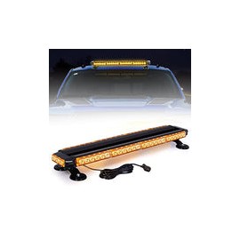 54 luces LED estroboscópicas para camiones y vehículos de 26.5 pulgadas, barra de luz de emergencia con base magnética, luces d