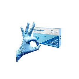 5R Guantes de nitrilo, guantes desechables, sin látex, sin polvo, textura, guantes de trabajo seguros (pequeños (paquete de 100