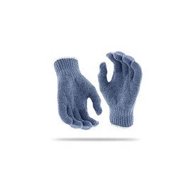 ABC Guantes de punto gris azul de 9 pulgadas, talla M. Paquete de 24 guantes de trabajo de algodón para hombres, mujeres, guant