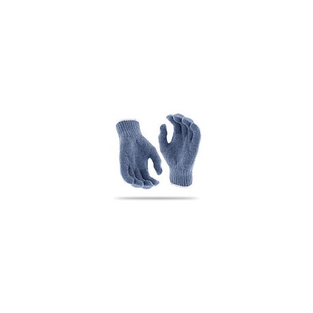 ABC Guantes de punto gris azul de 9 pulgadas, talla M. Paquete de 24 guantes de trabajo de algodón para hombres, mujeres, guant
