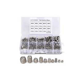 Agatige 300 Tornillos De Fijación M3 M4 M5 M6 M8, 304 Conjunto Combinado De Tornillos Hexagonales De Acero Inoxidable, Hexagona