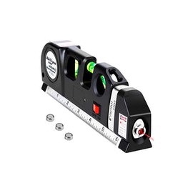 AikTryee - Herramienta de nivel láser multiusos para nivelar línea láser con reglas métricas de 2,4 m / 2,5 m para colgar cuadr