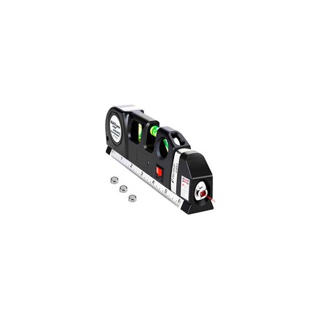 AikTryee - Herramienta de nivel láser multiusos para nivelar línea láser con reglas métricas de 2,4 m / 2,5 m para colgar cuadr