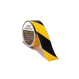 AISEY Cinta reflectante de precaución, impermeable, amarillo y negro, para exteriores, 2 pulgadas x 30 pies