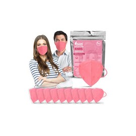 Active Jungle | Kit 10 Cubrebocas KN95 Adulto Rosas | 5 Capas Termoselladas con Garantía de Fabricación | Mascarillas de Seguri