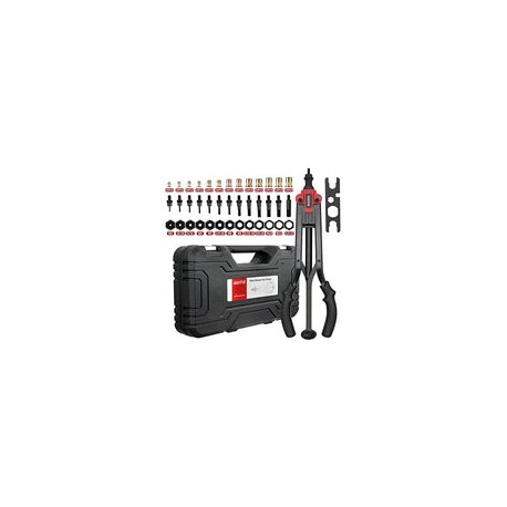 AIUITIO - Herramienta de tuerca de remache de 16 pulgadas, kit de herramientas de tuerca de liberación automática con 13 mandri