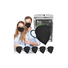 Active Jungle | Kit 5 Cubrebocas KN95 Adulto Negras | 5 Capas Termoselladas con Garantía de Fabricación | Mascarillas de Seguri