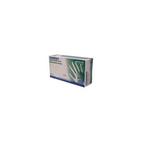 Adenna GLD266 Gold - Guantes de látex sin Polvo (6 mil), Color Blanco, Talla L, Caja de 100