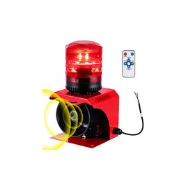 Alarma de sonido industrial y luz de advertencia de emergencia para exteriores, bocina de seguridad, estroboscópica de voz, 120