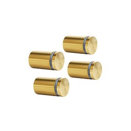 Alise QS525G-4P - Tornillos separadores para letreros dorados de 1 x 1-2/5 pulgadas, para montaje en pared, para marcos de foto