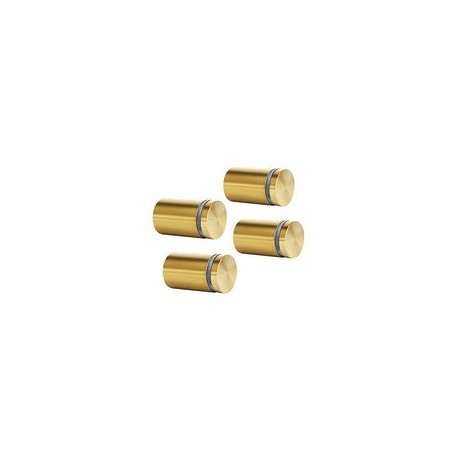 Alise QS525G-4P - Tornillos separadores para letreros dorados de 1 x 1-2/5 pulgadas, para montaje en pared, para marcos de foto