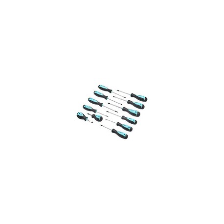 Amazon Basics - Juego de destornilladores magnéticos de 12 piezas, color turquesa