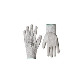 Amazon Basics Guantes de trabajo resistentes a los cortes, nivel de corte A2, guantes recubiertos de poliuretano, pantalla táct