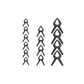 Amazon Basics Juego de abrazaderas de resorte de nailon de 14 piezas, 6 piezas de 3-3/8 pulgadas, 4 piezas de 4-1/2 pulgadas, 4