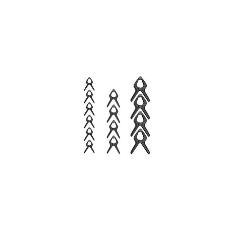 Amazon Basics Juego de abrazaderas de resorte de nailon de 14 piezas, 6 piezas de 3-3/8 pulgadas, 4 piezas de 4-1/2 pulgadas, 4