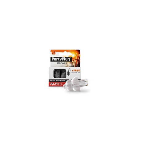 Alpine PartyPlug Tapones para los oídos para Fiestas, festivales de música y conciertos - Gran calidad musical - Cómodo materia
