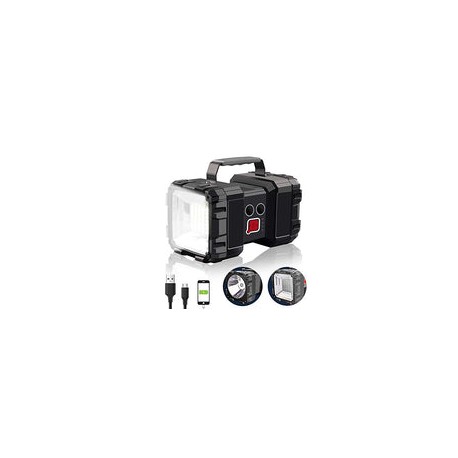 AlpsWolf - Linterna recargable, LED, 10000 mAh, 1200 lm, 20 h, modo de espera ultra largo, 3 + 4 modos de luces, impermeable, c