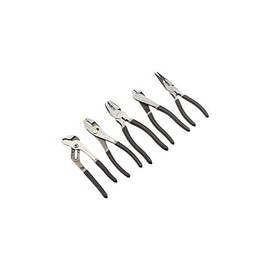 AmazonBasics Pliers Set with Durable Nylon Case - 5-Piece (8-Inch Diagonal, 8-Inch Combination, 8-Inch Long Nose, 8-Inch Groove