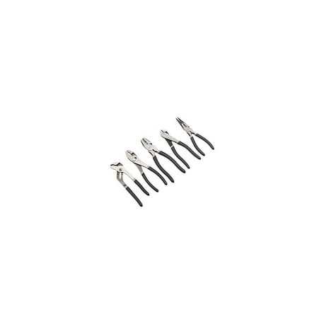 AmazonBasics Pliers Set with Durable Nylon Case - 5-Piece (8-Inch Diagonal, 8-Inch Combination, 8-Inch Long Nose, 8-Inch Groove