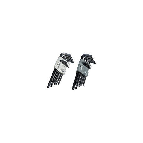 AmazonBasics, Juego de llave hexagonal y llave Allen final Rojoondeado, 26 piezas llave hexagonal/llave Allen con extremo de bo