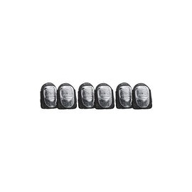 AmazonCommercial - Rodilleras de gel con tapa dura, 26,7 cm, transparente, 3 pares