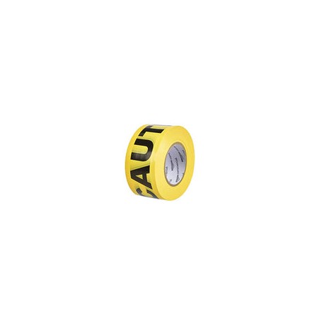 AmazonCommercial Cinta de advertencia (caution), 8 cm x 300 m, amarillo, 4 por paquete