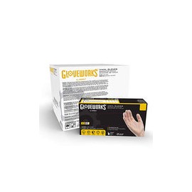 AMMEX - IVPF42100 - GlovePlus - Vinyl Gloves - Powder Free, Disposable, Latex Rubber Free, Non-sterile, Polymer Coated, 4 mil T