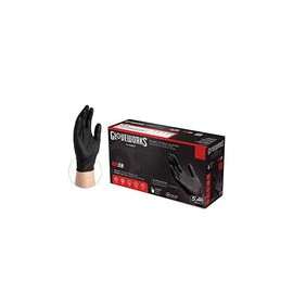 Ammex GPNB GlovePlus Guantes negros de nitrilo, libres de latex, desechables, libres de polvo