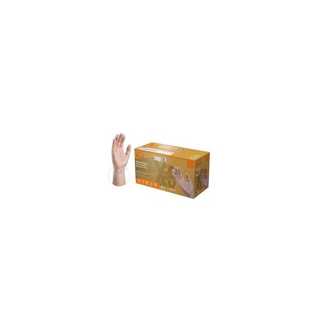 AMMEX GPX3D - Guantes de vinilo - GPX3D - Desechables, sin polvo, industriales, 3 mil, transparente, Desechable, Transparente, 