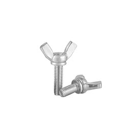 Anawakia 10 tornillos de mariposa de acero inoxidable 304 M4M5M6M8M10 tornillos de mariposa tornillos de mano (M4 x 8 mm)