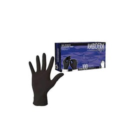 AMBIDERM Guante DE Latex Negro Texturizado 100 Piezas (CH/S)