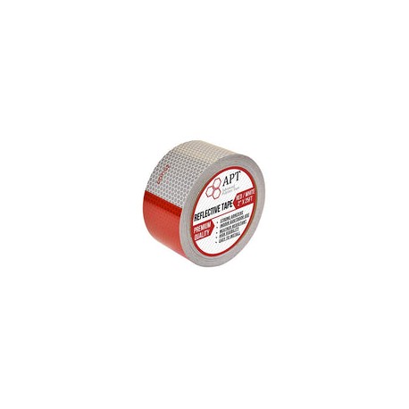 APT Dot-C2 Cinta reflectante de grado de alta intensidad (2" x 75 pies, rojo/blanco), cinta de visibilidad, rojo y blanco para 
