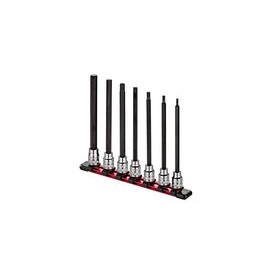 ARES 39006 - Juego de llaves hexagonales SAE extra largas - La broca S2 proporciona un mayor par de torsión - Práctico riel de 