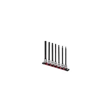 ARES 39006 - Juego de llaves hexagonales SAE extra largas - La broca S2 proporciona un mayor par de torsión - Práctico riel de 