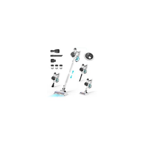 Arien Aspiradora inalámbrica, 26Kpa Potente Aspiradora de Succión con Pantalla LED, 6 en 1 Aspiradora de Mano Ligero, Batería E