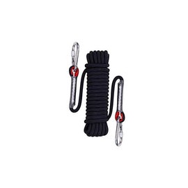 Aoneky 10 mm Cuerda Estática al Aire Libre Cuerda de Escalada, Cuerda de Seguridad Rescate Supervivencia, Multicolor (Negro 2, 