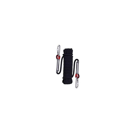Aoneky 10 mm Cuerda Estática al Aire Libre Cuerda de Escalada, Cuerda de Seguridad Rescate Supervivencia, Multicolor (Negro 2, 
