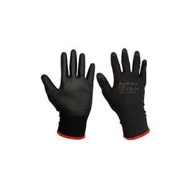 ARNOLA - 12 pares de guantes ESD 13G con revestimiento de poliuretano antiestático, guantes de trabajo de seguridad, guantes pa