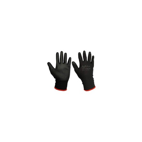ARNOLA - 12 pares de guantes ESD 13G con revestimiento de poliuretano antiestático, guantes de trabajo de seguridad, guantes pa