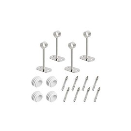 Aopin Soportes para barra de cortina, 25 mm, soportes de montaje en techo, soportes de barra de brida, soportes de acero inoxid