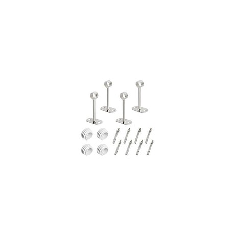 Aopin Soportes para barra de cortina, 25 mm, soportes de montaje en techo, soportes de barra de brida, soportes de acero inoxid
