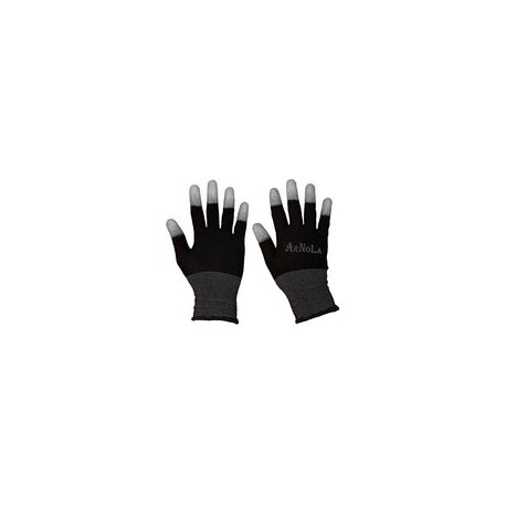 ARNOLA 2 pares de guantes antiestáticos negros de ajuste superior con punta de los dedos de fibra de carbono de 13 G, guantes d