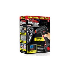 As Seen On TV Ontel Air Hawk Pro - Inflador de neumáticos inalámbrico automático, compresor de aire portátil, medidor de presió