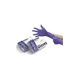 AURORA PROTECT Guantes desechables de nitrilo morados, 110 unidades, destreza, sin polvo, sin látex, ambidiestro, con textura d
