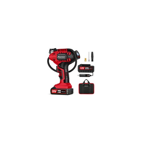 AVID POWER Compresor de aire inflador de neumáticos, bomba inalámbrica de neumáticos de coche de 20 V con batería recargable de