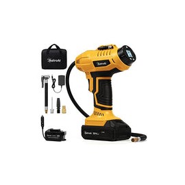 AstroAI Compresor de Aire Inalámbrico para Inflar Neumáticos, 20 V, Batería Recargable, 160 psi, Bomba de Aire Portátil de Mano