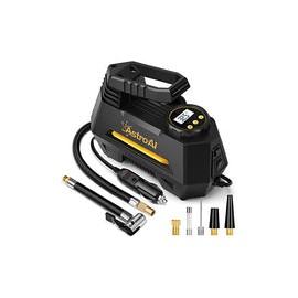 AstroAI Inflador de Llantas Digital Automatico, Compresor de Aire Portatil para Auto 12V con Bomba Electrico con Pantalla LCD, 