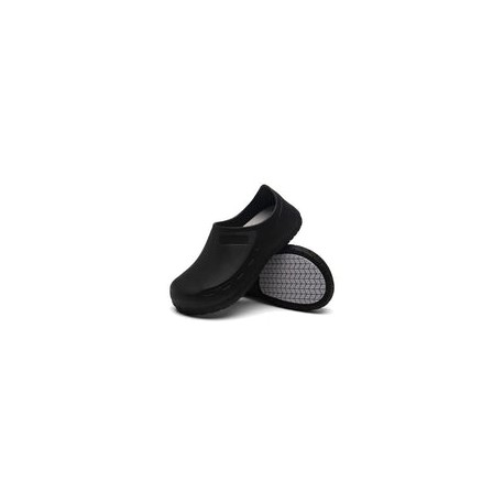 AW ANY WELL Zapatos de chef unisex profesionales resistentes al agua al aceite de enfermería antideslizantes, color negro y bla