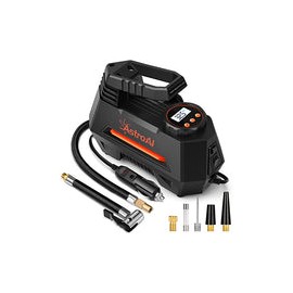AstroAI Inflador de Llantas Digital Automatico, Compresor de Aire Portatil para Auto 12V con Bomba Electrico con Pantalla LCD, 